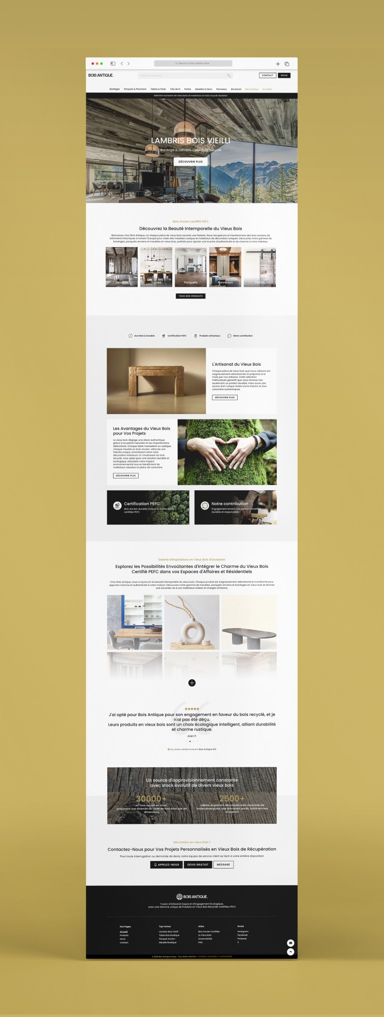 Sito web per Bois Antique