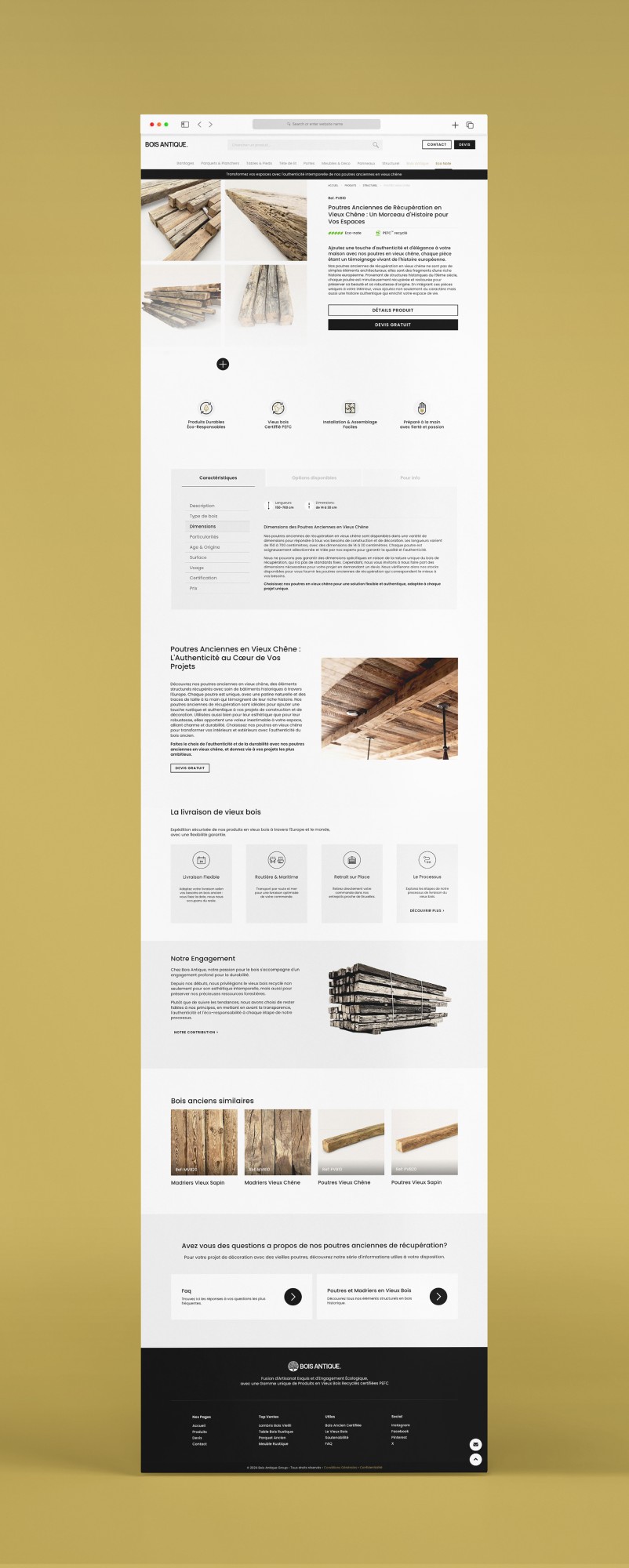 Sito web per Bois Antique