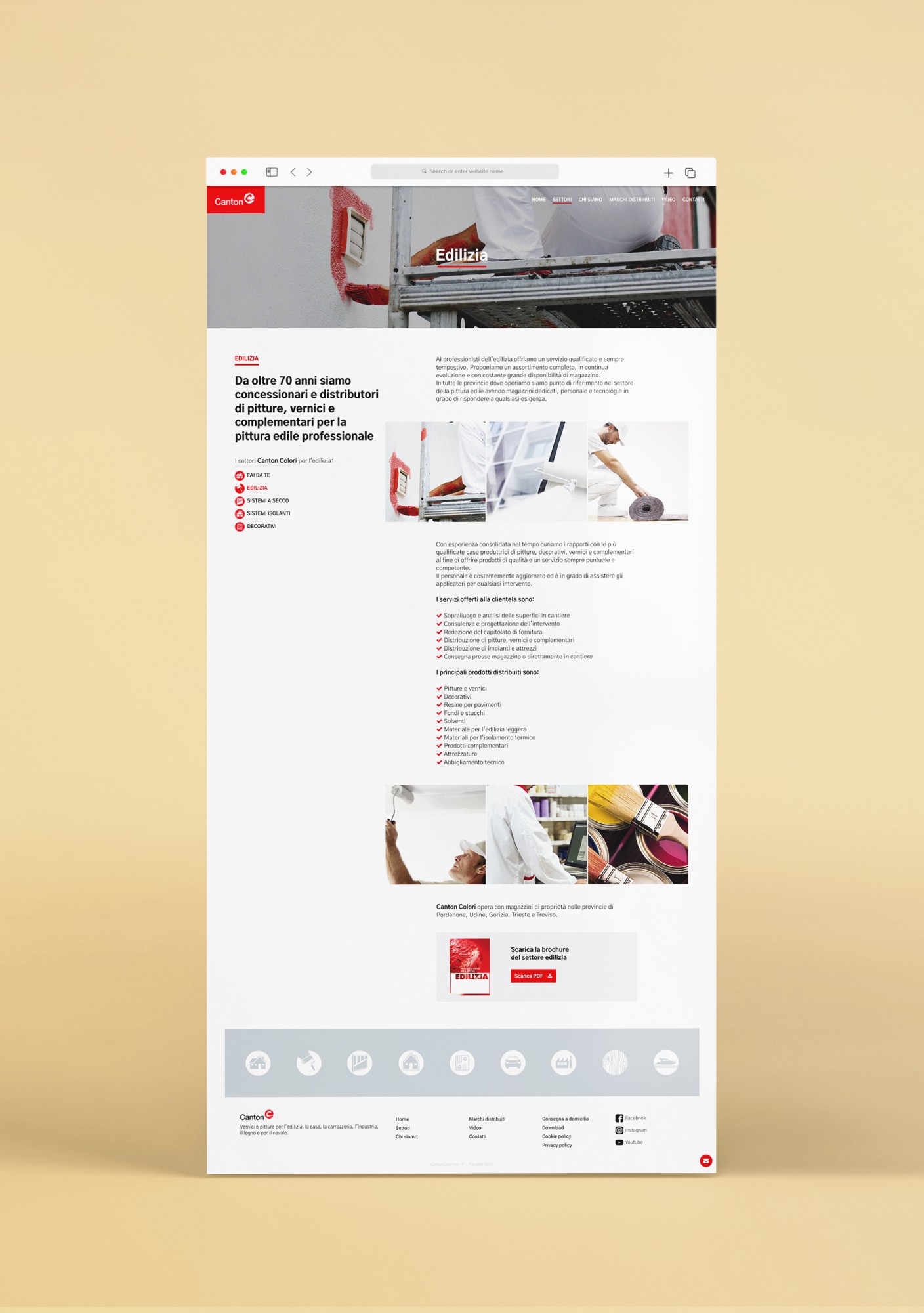 Sito web per fornitore prodotti per l'edilizia