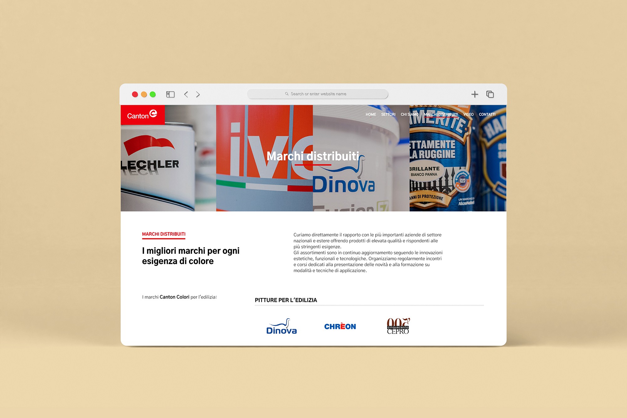 Sito web per fornitore prodotti per l'edilizia