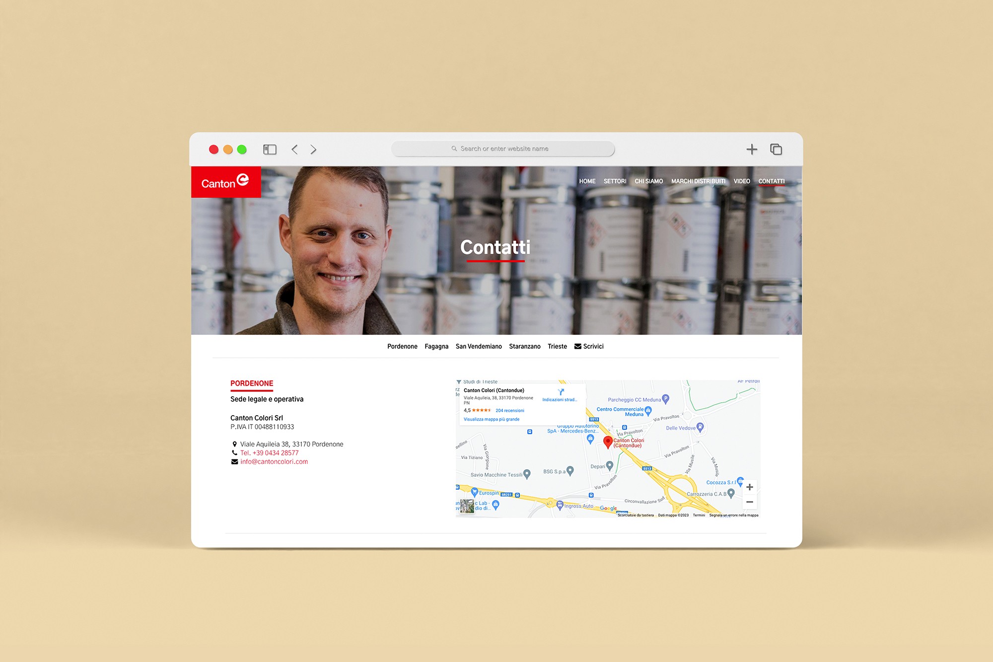 Sito web per fornitore prodotti per l'edilizia