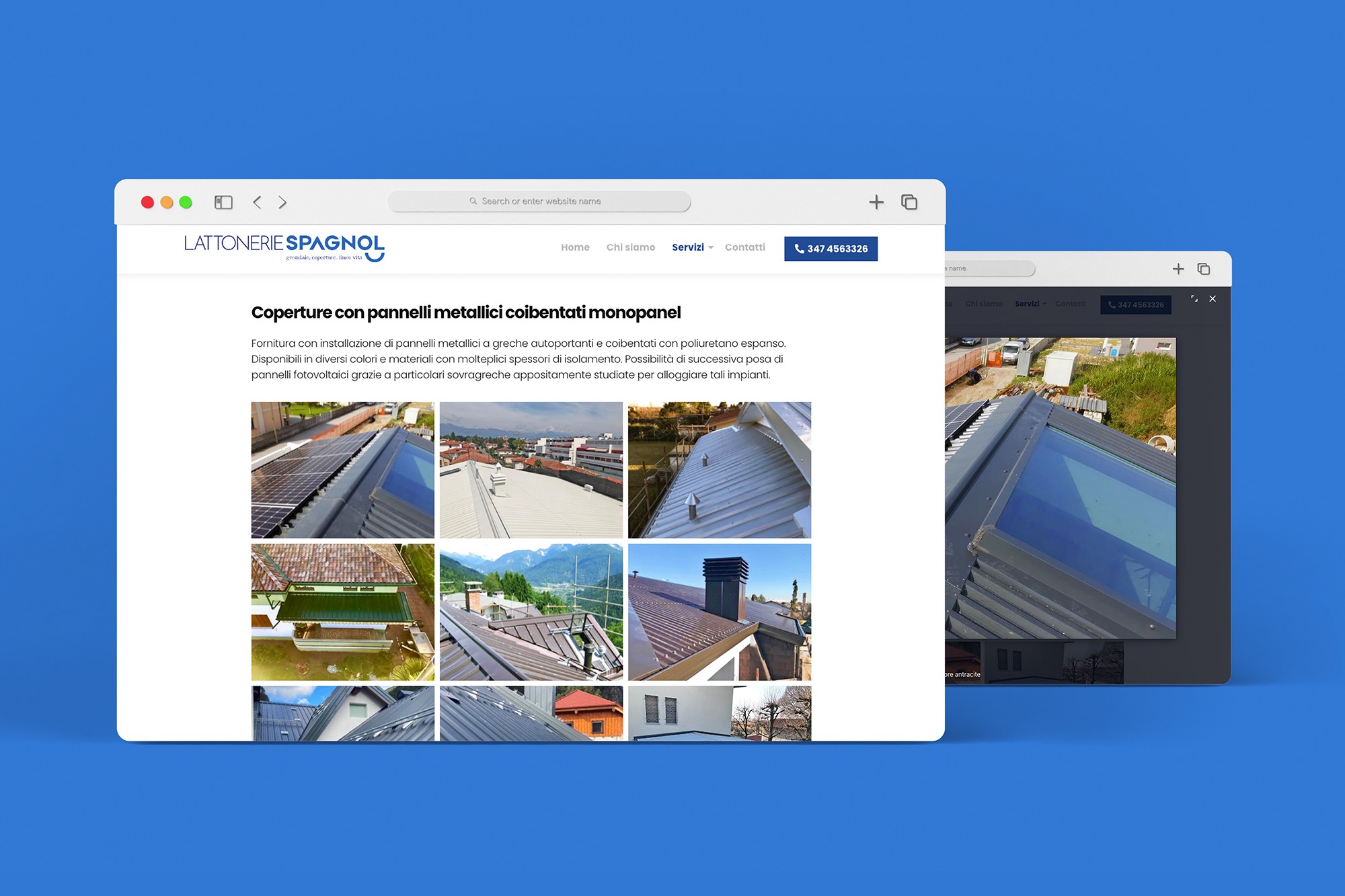 Sito web per lattoniere