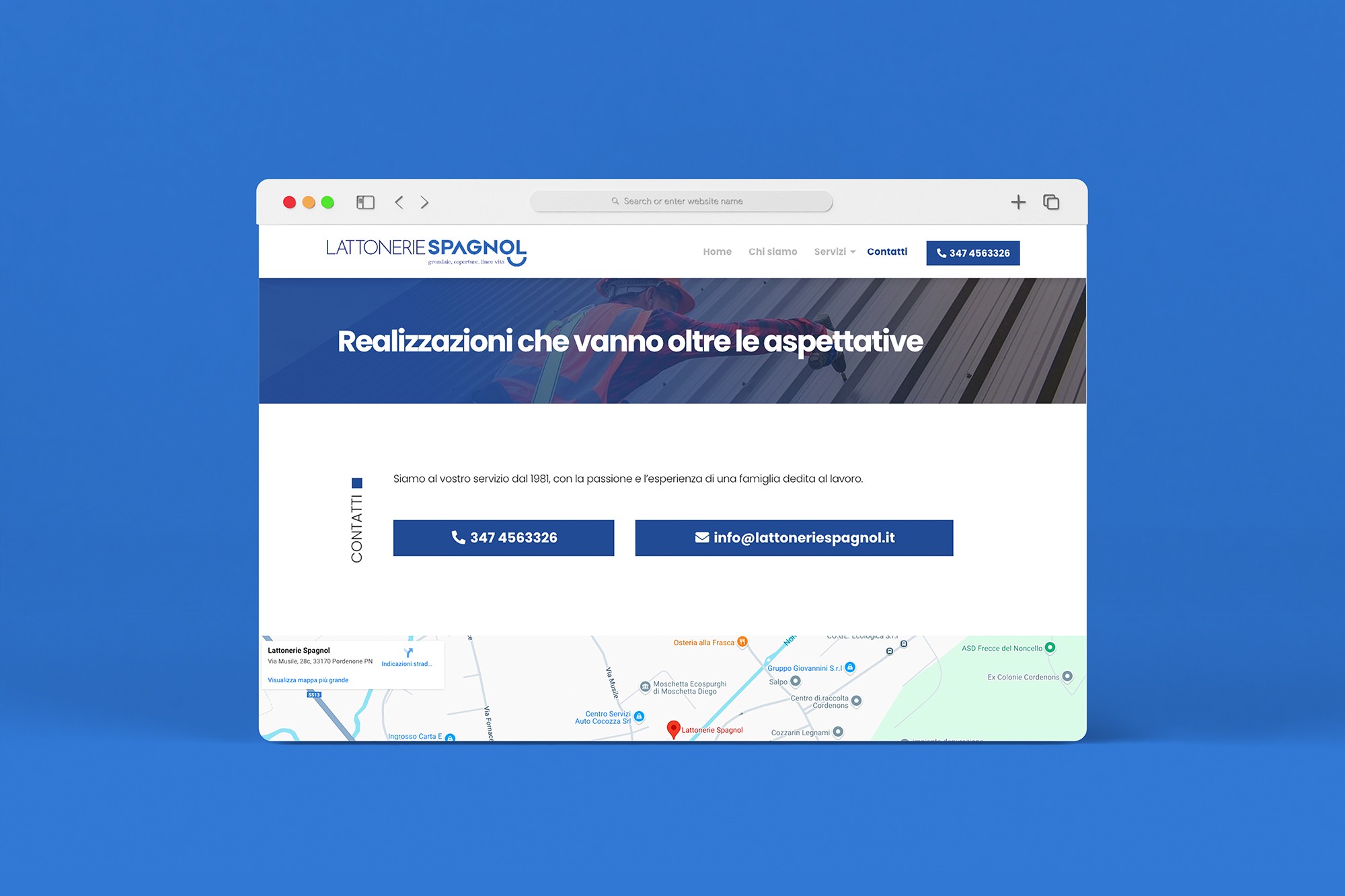 Sito web per lattoniere